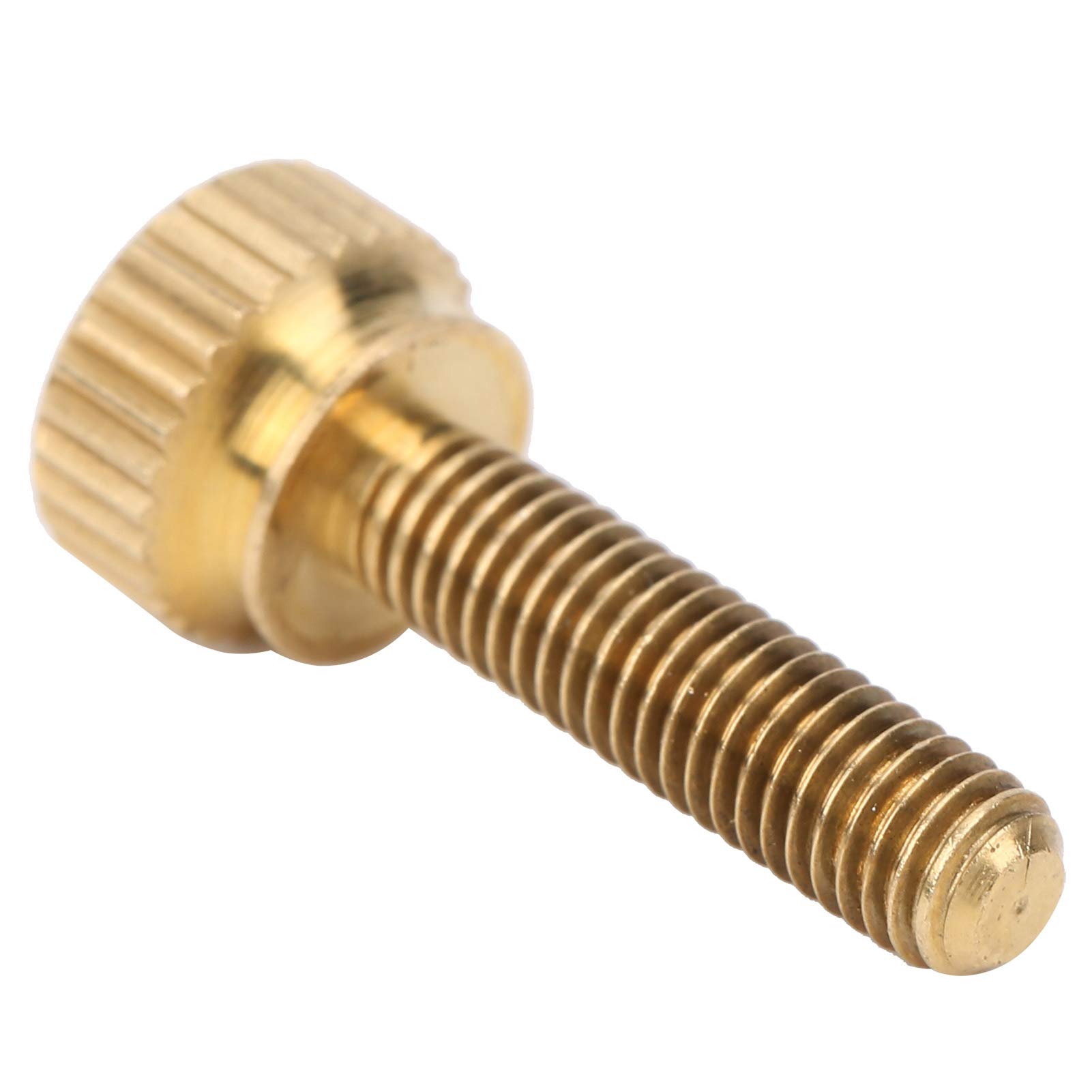 50 tornillos de pulgar planos moleteados, sujetador antideslizante de cobre puro con cabeza redonda M5, tornillo de torsión moleteado para uso industrial y de construcción con resi (M5*20mm)