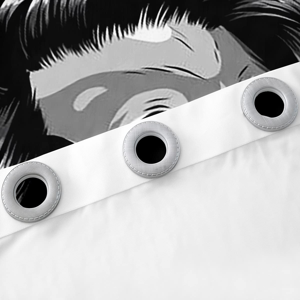 Tenda per chitarra per bambini per camera da letto Soggiorno Rock Musica Tenda finestra Bandiera americana Musicale Blackout Tenda (30-50%) Grigio Bianco Finestra Tende W66* L72