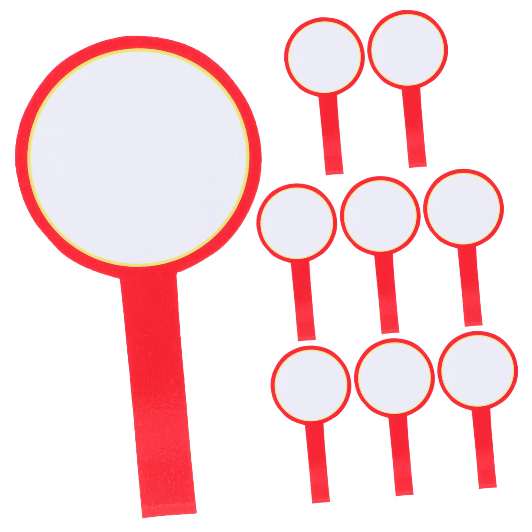 Holibanna 8Pcs Handheld Dry Erase Scoreboard Blank Voting Whiteboard Double Sided Board for Auctions Parties and Games Material