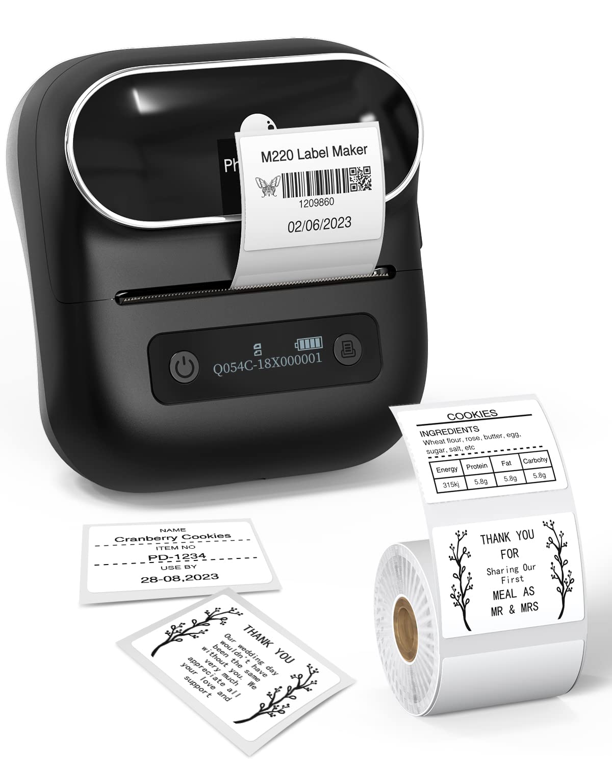 Buy Phomemo M220 Label Maker, 3.14 Inch Label Printer, Bluetooth