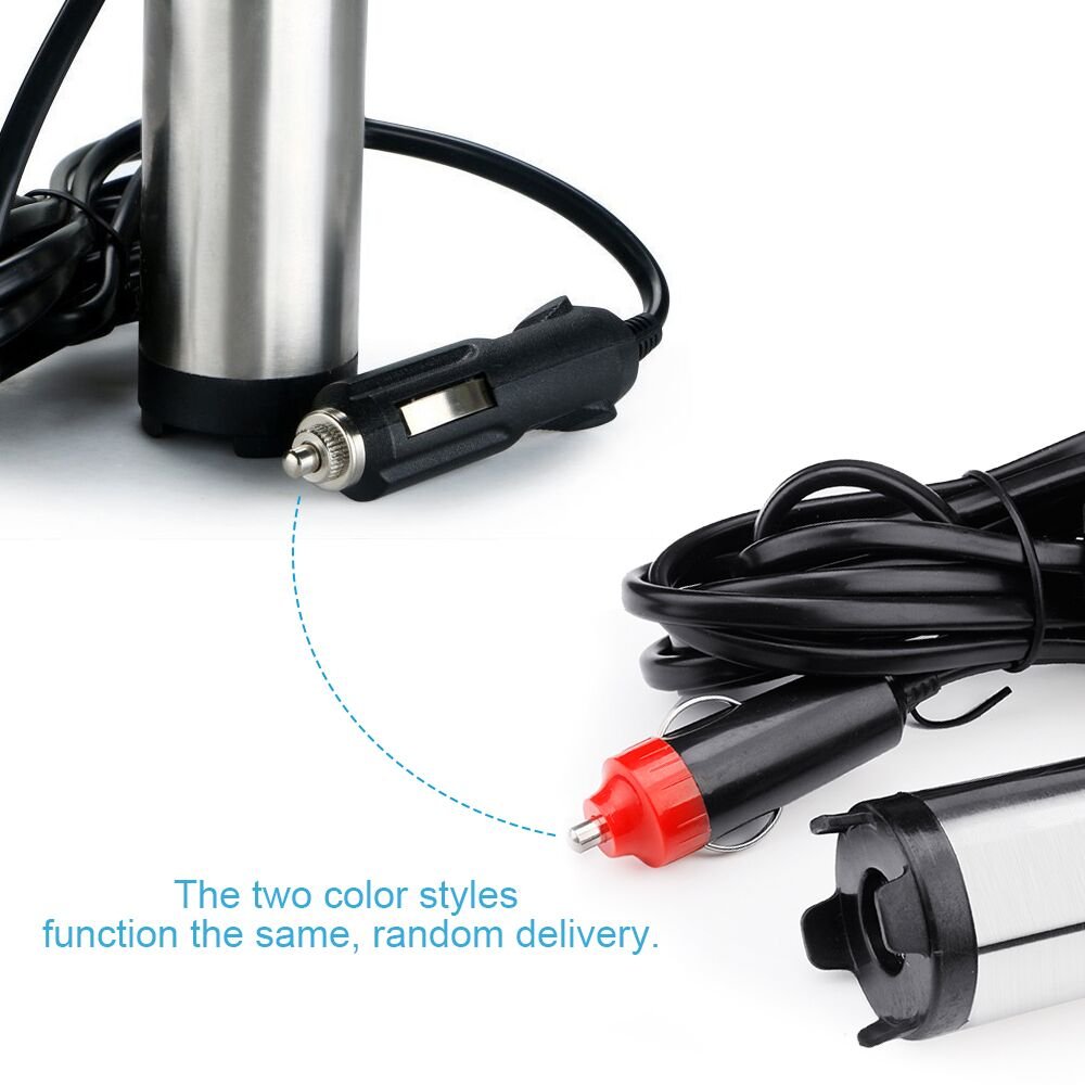 flintronic Pompa Acqua e Olio, 12V 38mm Pompa Sommersa Elettrica Pompa Combustibile con Filtro Rimovibile Diesel Aspirazione per Olio Gasolio e Acqua per Auto, Caravan, Marino, Barca