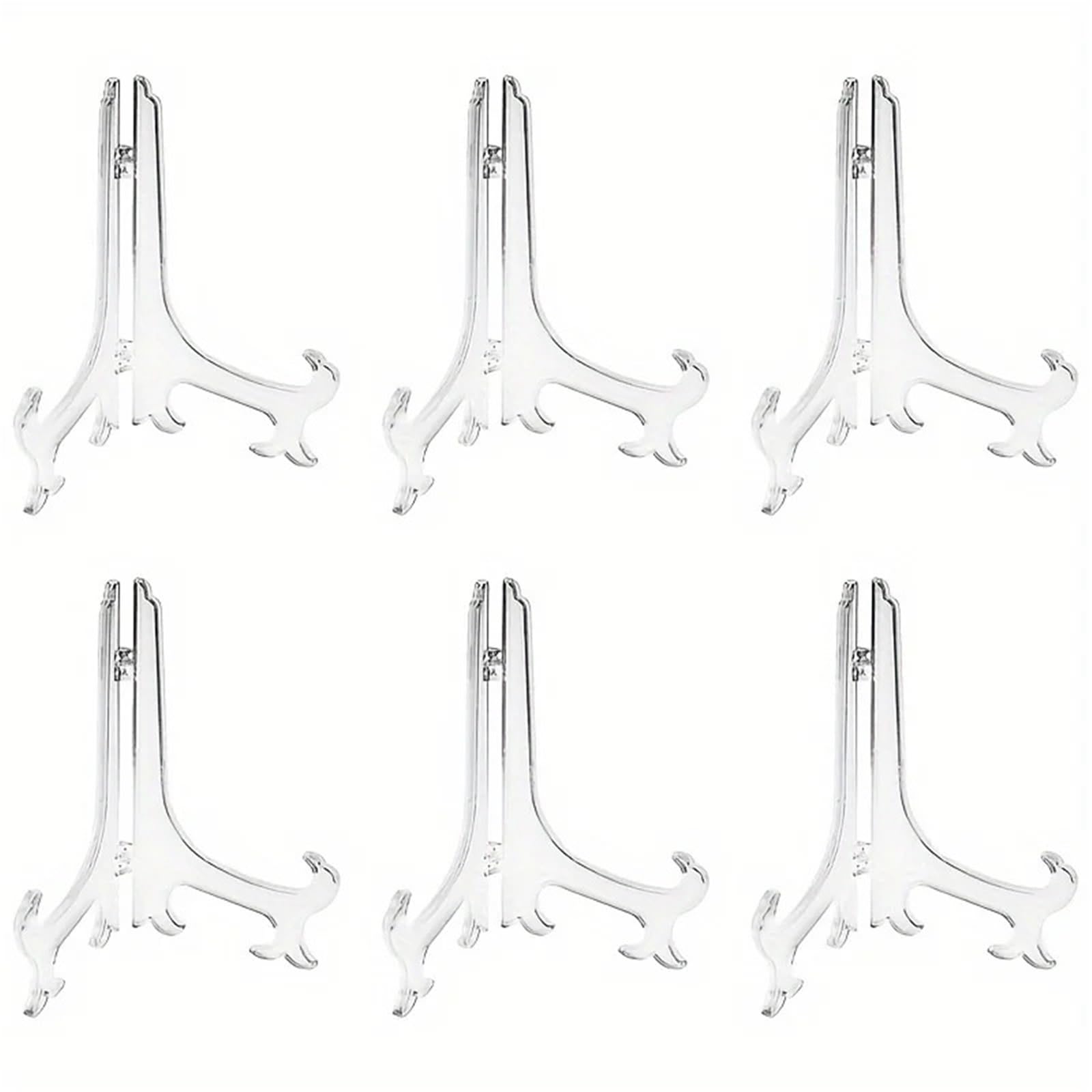 MYUYEE Tabletop Picture Stand 15*20Cm6Pcs Clear Easels Display Stands/Plate Stands For Photos Holder Picture Frames Or Other Items