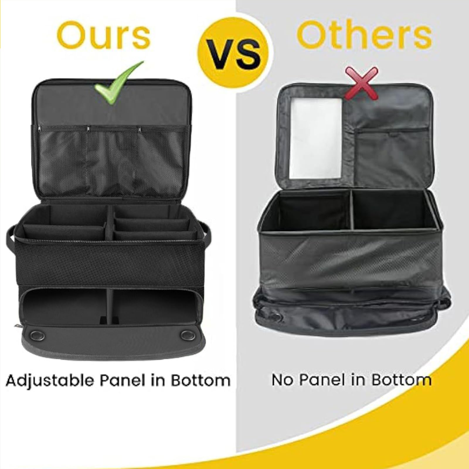 Organizer Per Bagagliaio Da Golf A 2 Livelli, Armadietto Da Golf Per Auto Con Scomparto Ventilato Separato Per 2 Paia Di Scarpe, Contenitore Da Golf Per Palline, Tee, Abbigliamento, Guanti, Accessori