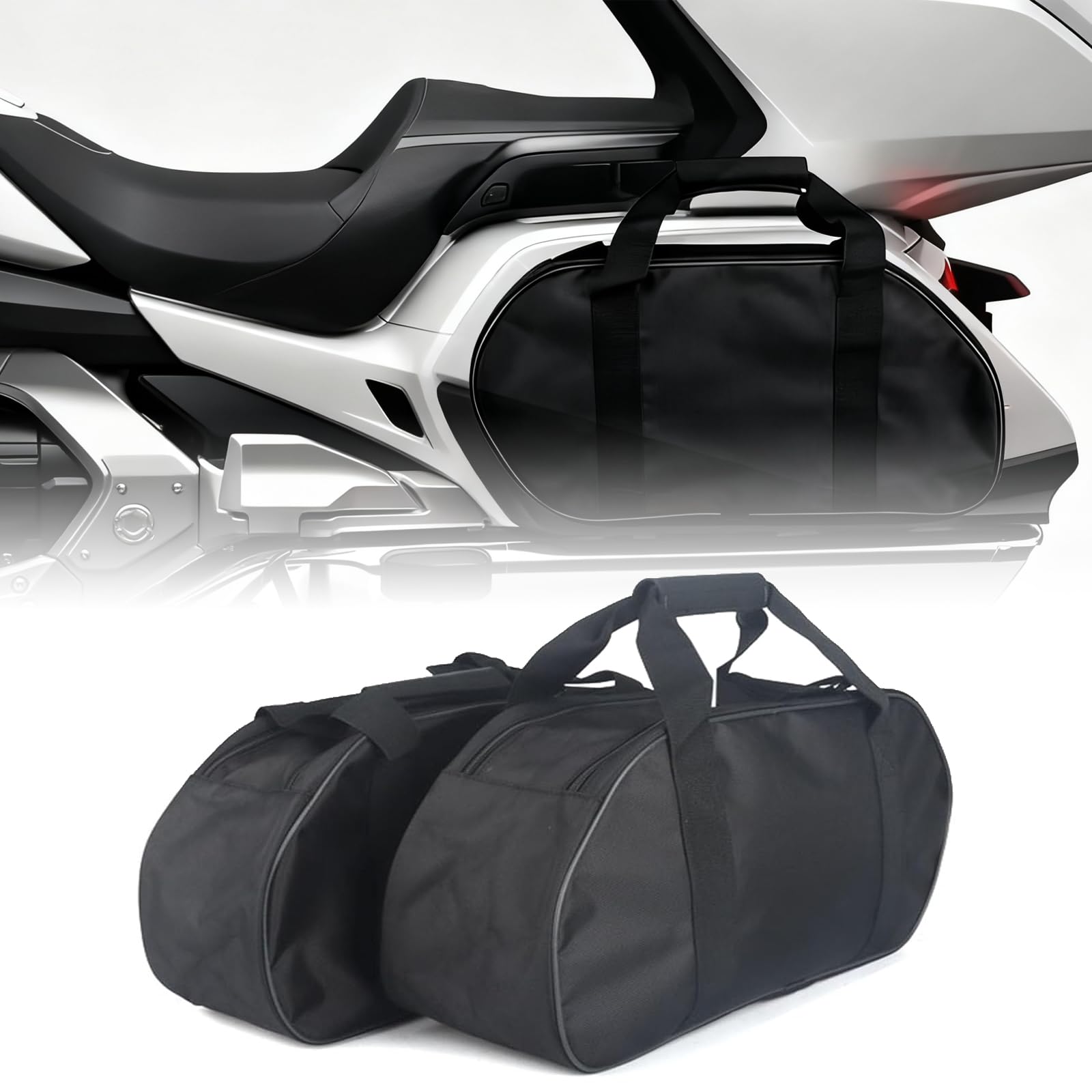 Torba motocyklowa kompatybilna z Honda Goldwing GL1800 2018-2025 Goldwing torby bagażowe ze wzmocnionymi uchwytami do przenoszenia, torba siodłowa Goldwing GL1800, torba na siodełko, bagaż