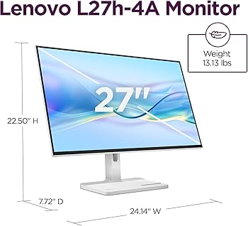 Lenovo L27h-4A 27インチ QHD Lenovo L27h-4A 27-inch IPS QHD 100Hz Speakers USB-C Monitor