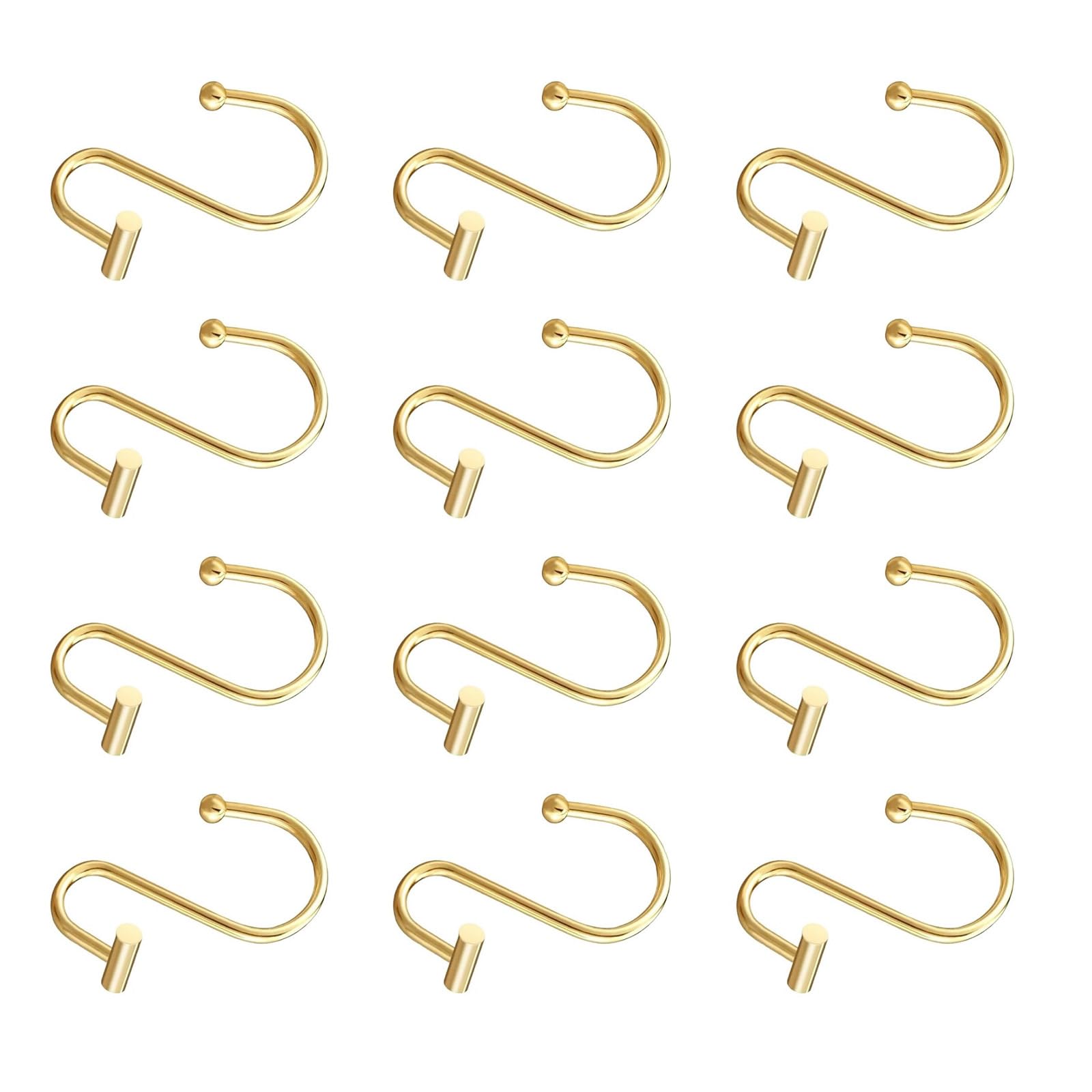 Of 12 Decorative Hollow Sphere Curtain Hook Multifunctional Shower Curtains Rings Sturdy Metal Curtain Hangers Shower Liner Rings