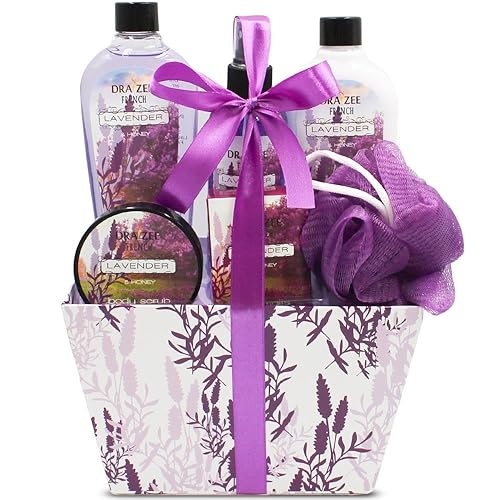 Gran cesta de regalo para mujeres de lujo experiencia de Spa en casa por Draizee Mejor regalo para Navidad Set de cuidado de la piel con lociones