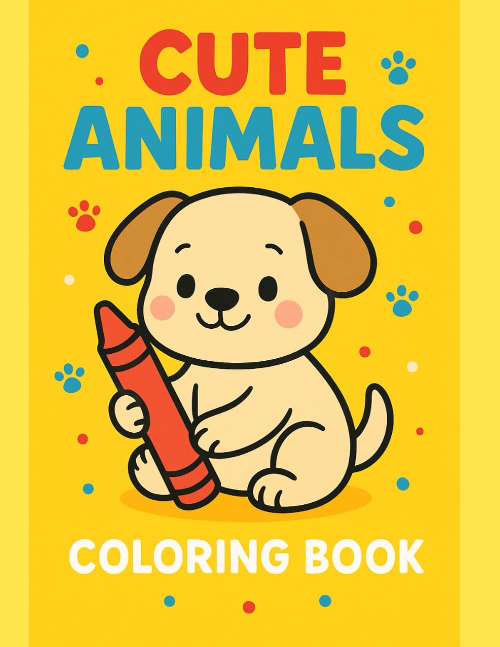 Cute Animals Coloring Book: Fun and Easy Coloring Pages for Kids Ages 3–6 (Little Artists Coloring Series)