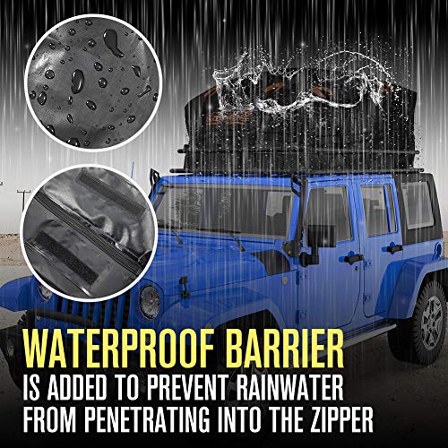Rooftop Cargo Bag - (14.7 Cubic Feet) Heavy Duty Roof Bag - 100% Waterproof Excellent Quality Car Top Carrier Bag Fits All Cars with Rack - Roof Top Car Bag, 1 Year Warranty - Thumbnail 5