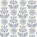 Wudnaye Blue Floral Peel and Stick Wallpaper Blue and White Contact Paper 17.7in×118in Vintage Floral Self Adhesive Wallpaper Navy Removable Tulip Wall Paper Waterproof for Bathroom Farmhouse Decor