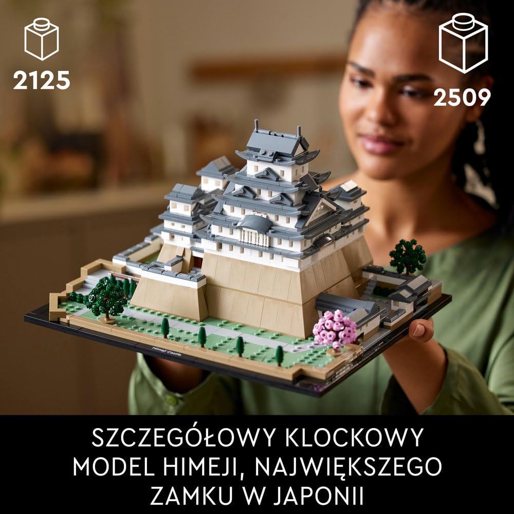 LEGO Architecture Zamek Himeji 21060 | Model architektoniczny, dekoracja do domu, prezent dla fana architektury, duży zestaw klocków konstrukcyjnych, 2125 elementów