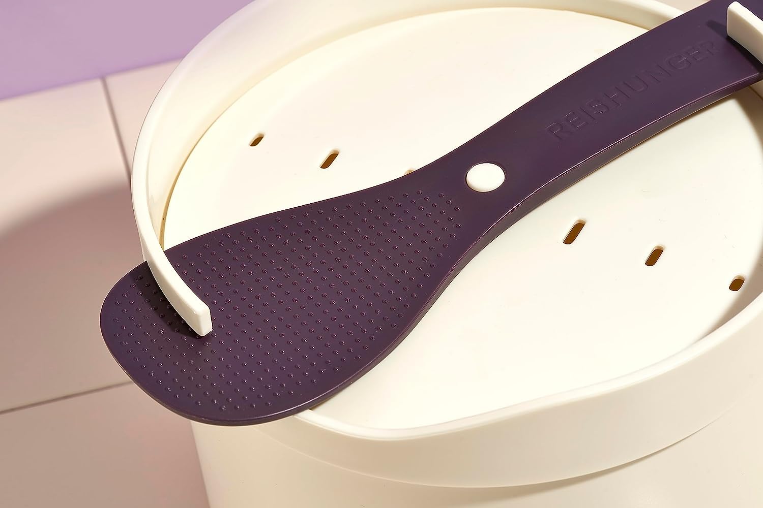 REISHUNGER cuociriso microonde (1,7l) – bianco – per cuocere perfettamente il riso in soli 12 minuti
