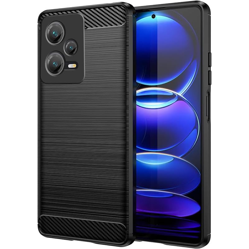 Image of Hybrid Carbon Fiber Back Case for Poco X5 5G / Mi Redmi Note 12 5G (Black)