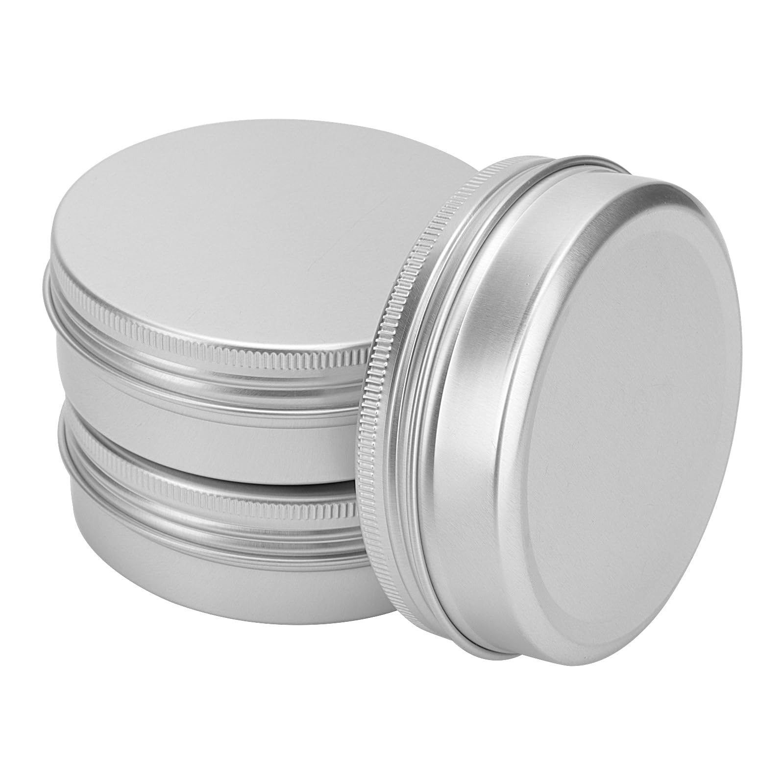 JOIKIT 24 barattoli di latta in alluminio da 100 ml con coperchi, contenitori rotondi in alluminio vuoto con coperchio a vite, per balsamo per labbra, crema, mini candele