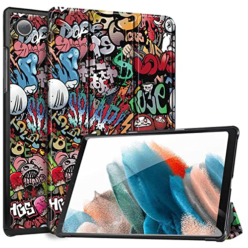 Image of Robustrion Cover for Samsung Galaxy Tab A8 10.5 inch Cover Case, Trifold Flip Case Cover for Samsung A8 Tablet 10.5 inch [SM-X200 /X205 /X207] 2022 - Hippy