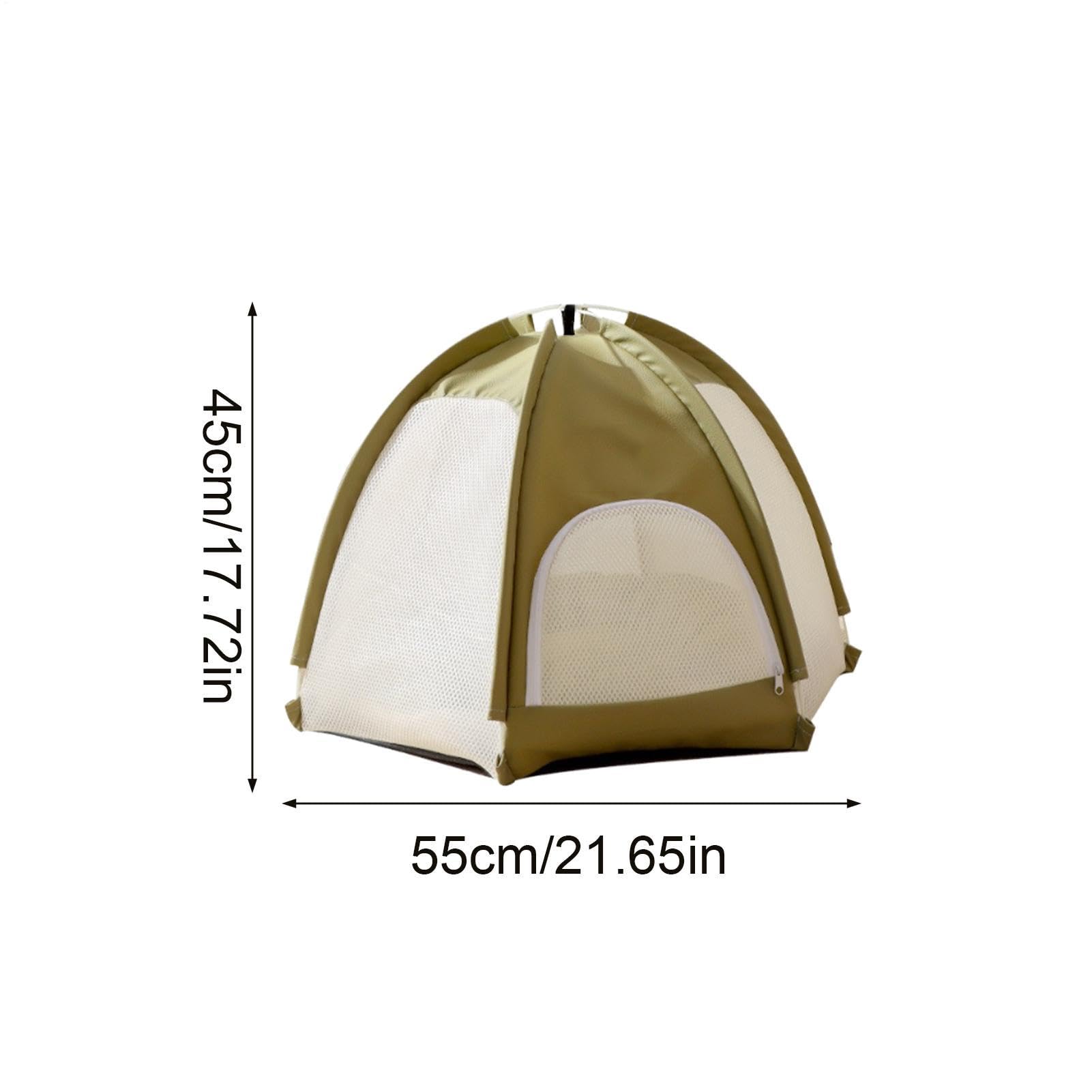 Tienda para Mascotas Una Casa Plegable Transpirable Con Malla | Tienda de Juego con Puerta Cremallera Para Apartamento, Dormitorio, Patio, Balcón, Porche, Hogar Y También Habitación