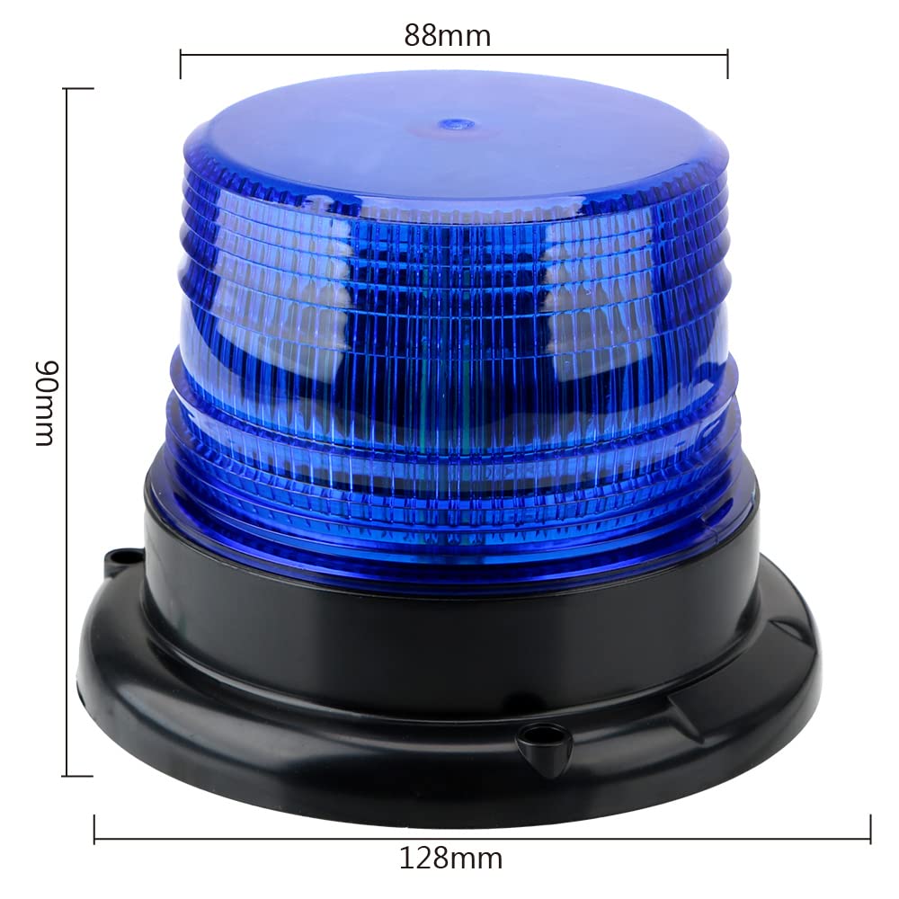 AIVYNA LED Lampeggiante per Camion Spia di Emergenza Stroboscopica per Auto con Luci Magnetiche della Polizia 12V-80V