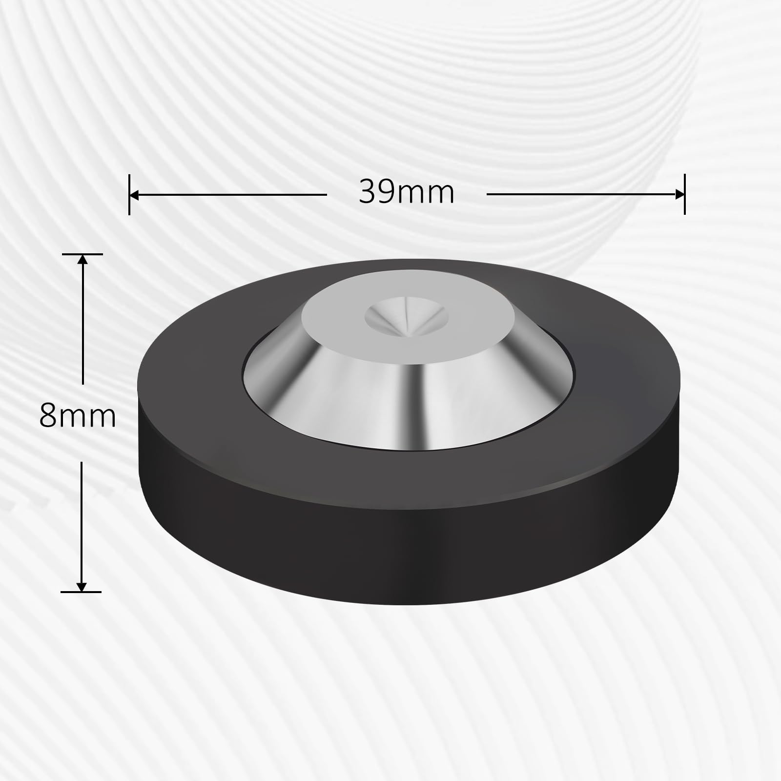 Monosaudio 4 Stück Lautsprecher-Spikes Alu Gerätefüße HiFi Absorber Füße 33x22mm Ständer Füße Pads HiFi Stoßdämpfer Füße Isolationsfüße Untersetzer für Plattenspieler Subwoofer Verstärker
