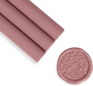 UNIQOOO Dusty Mauve Sealing Wax Sticks for Wax Seal Stamp - Perfect for Wedding Invitations, Cards Envelopes, Snail Mails, Wine Packages, Christmas Gift Ideas, Pack of 8