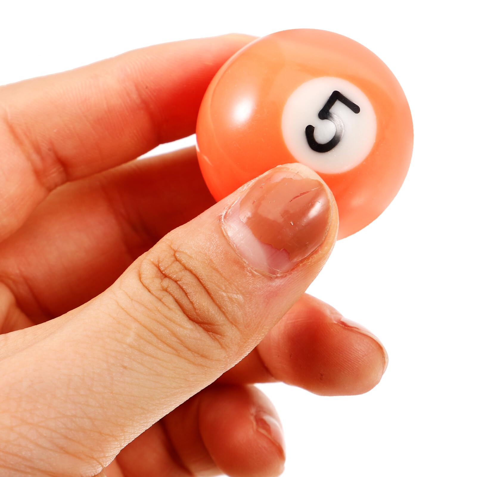 Toddmomy Mini Boules de Billard en Résine, Ensemble de Billes de Billard Mini 32mm Ensemble de Boules de Billard Écologique pour Jeux de Fête pour Enfants à la Maison