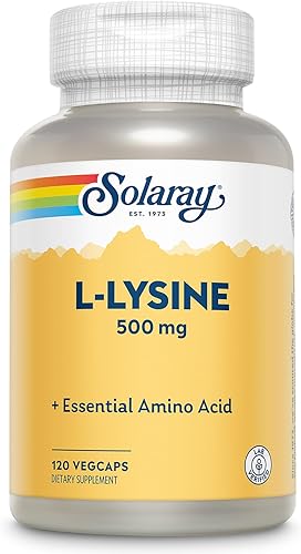 Solaray L-Lisina 500 mg Aminoácidos Cognitivo saludable sistema inmunológico y función GI huesos articulaciones y soporte de la piel 120 cápsulas Solaray L-Lisina 500 mg Aminoácidos Cognitivo saludable sistema inmunológico y función GI huesos articulaciones y soporte de la piel 120 cápsulas