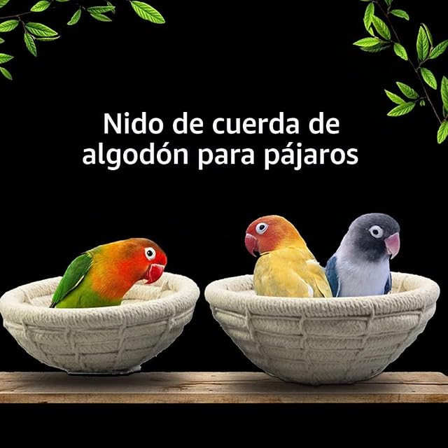 Foto 8 de 8 de Qanye Cama de Nido de Pájaro, Nido para Jaulas, Nido de Pájaros, Nido de Pájaro Hecho a Mano