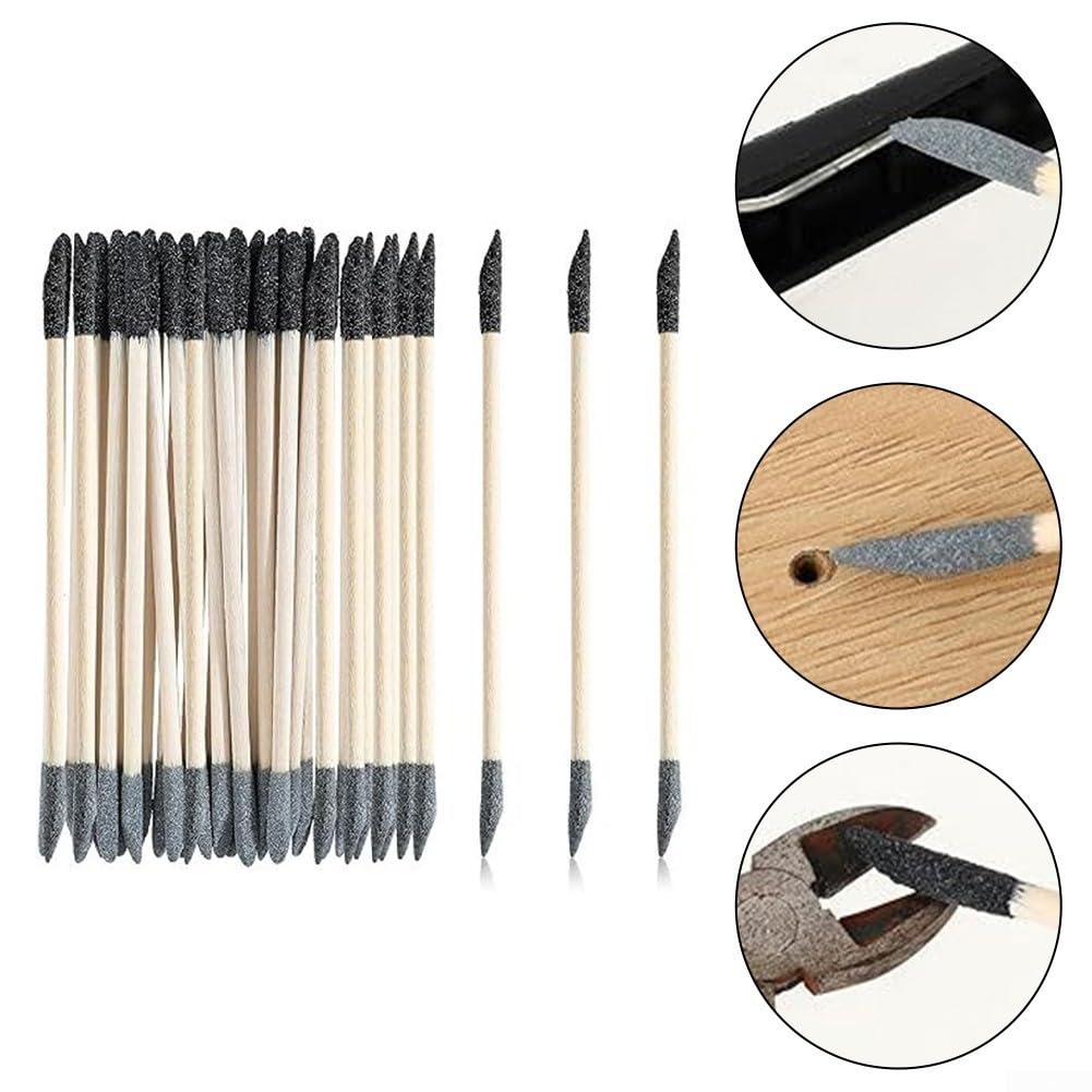 Besttoolifes Levigatura a doppia testa, 13 x 0,5 cm, grana 150/280, per legno, plastica, modelli, gioielli, artigianato, progetti fai da te, spazi ristretti, rimozione ruggine, lucidatura, set da