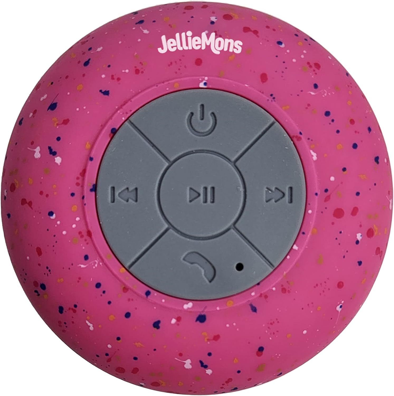JellieMons Wireless Speakers, Shower Speaker, 3.5 hrs playback, Waterproof, track& Volume Control – SP-106 (Pink)
