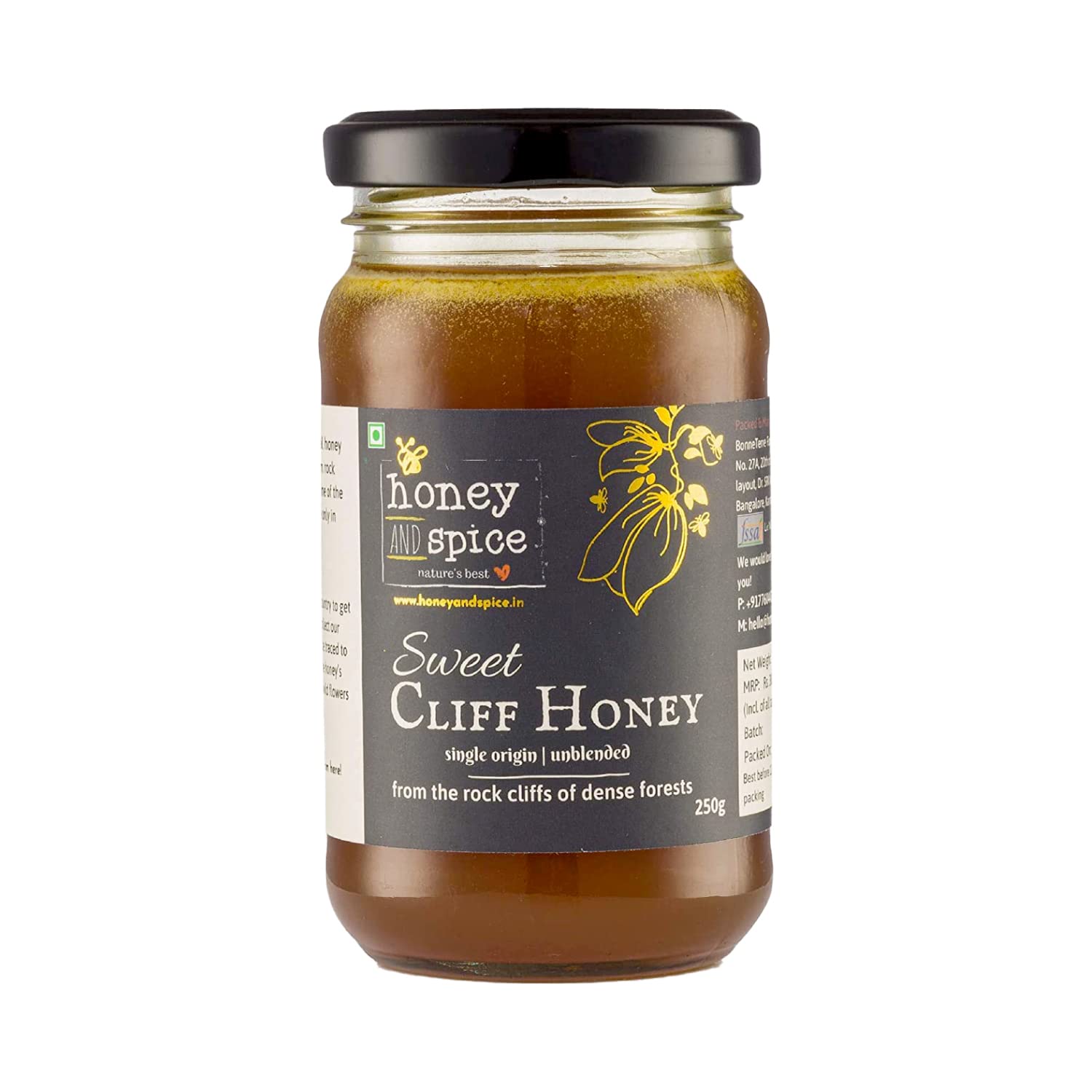 Honey and Spice Cliff Honey Sweet Raw Natural Wild Harvested from Forests of Chattisgarh Collaboration with WWF Sustainable Honey Harvesting (8.8 Ounce)