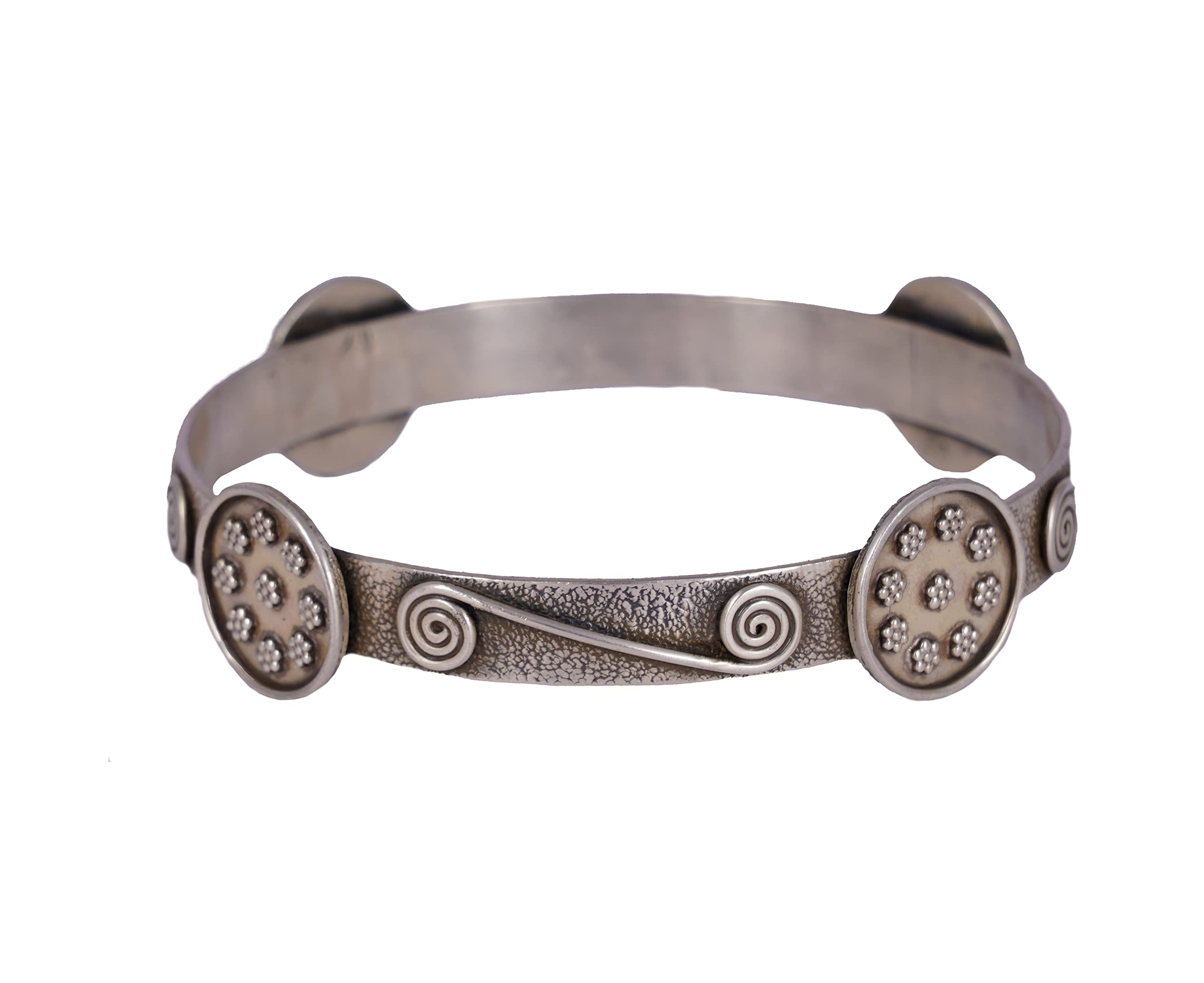Shyle 925 Sterling Silver Bangle/Bracelet, Mizoya Intricate Tribal Inspired Textured Bangle,Well Stamped with 925,Traditional Silver Chudi, Handcrafted Silver Oxidized Bangle,Gift for Her (212) (B0BM9TS4S1) Amazon Price History, Amazon Price Tracker