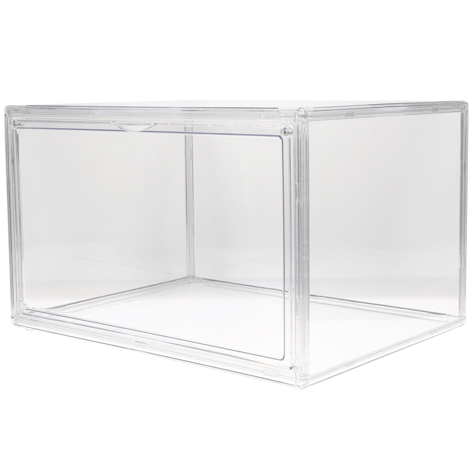 SHINEOFI Caja Almacenaje Transparente Apilable con Tapa Organizador de Libros y Oficina Estilo Modulo para Escritorio Dormitorio y Estudio Sealed y Bookshelf