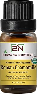 Roman Chamomile Essential Oil USDA Certified Organic, 100% Pure Natural Premium Grade, Undiluted