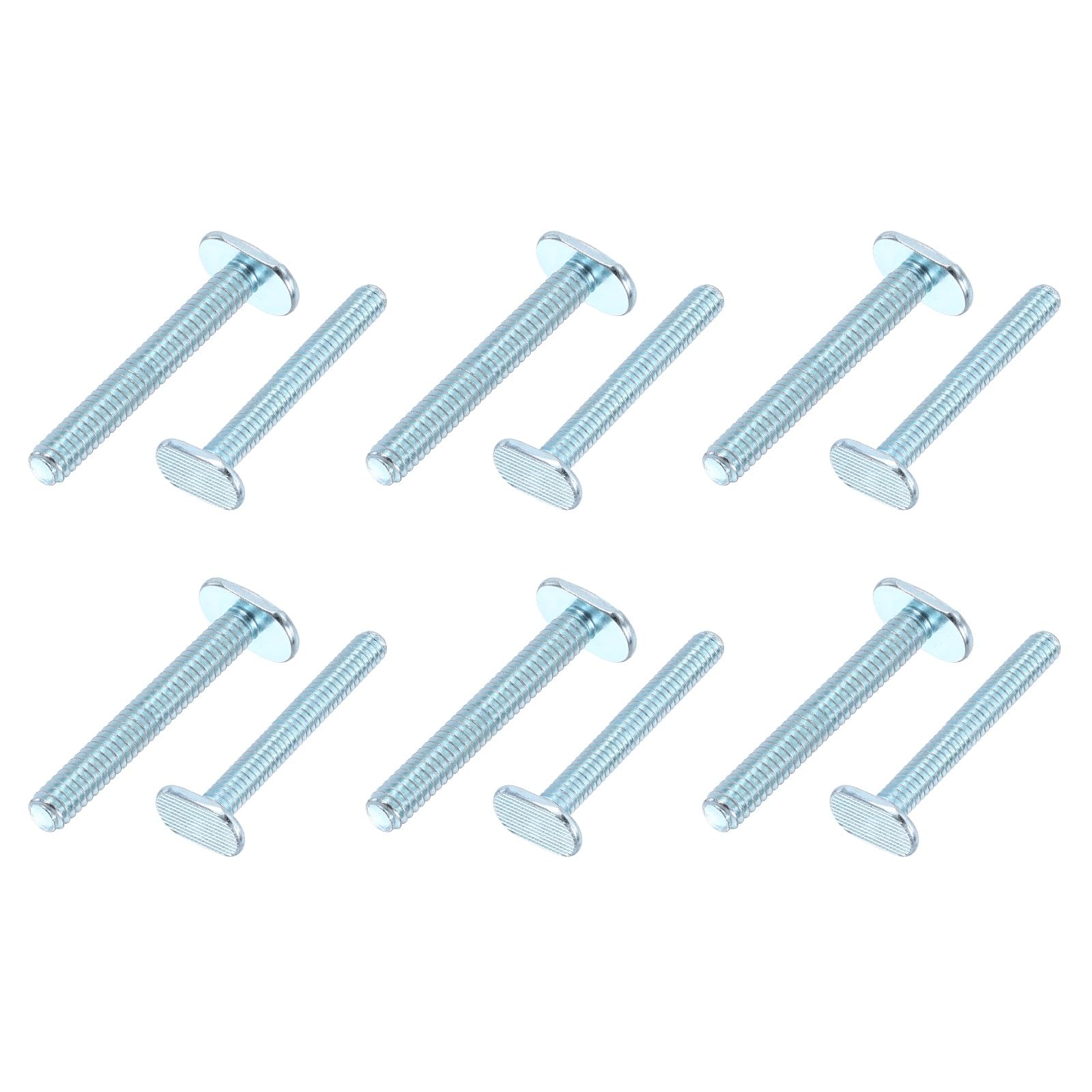 PATIKIL 1/4"-20 x 2" t Track Bolts, 12 Pack t Slot Bolts Universal for Woodworking Jigs Fixture Accessories Hardware, Silver