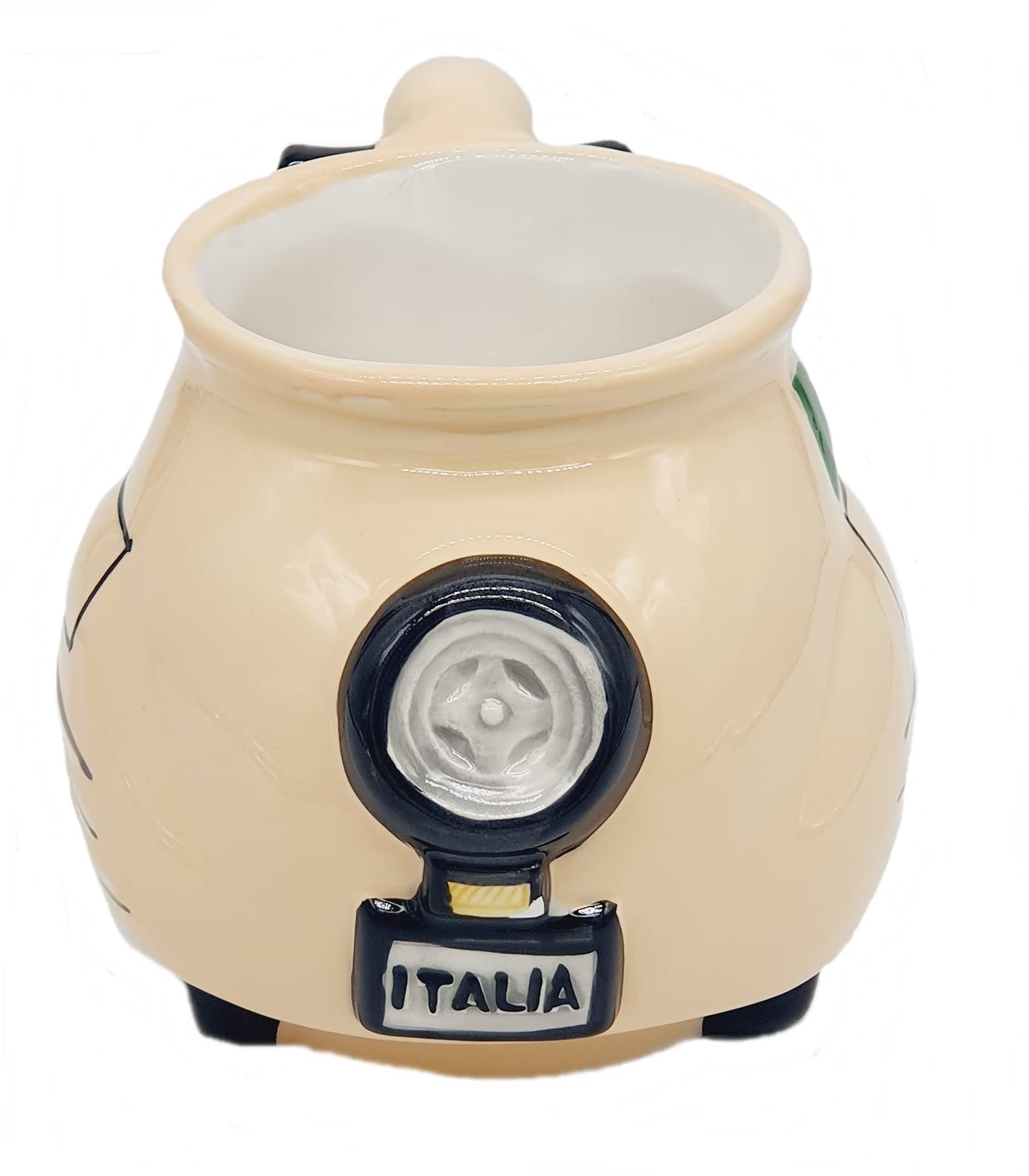 Sicilia Bedda 3D Scooter-Tasse – Keramik, Rot, 9,5 X 15 Cm