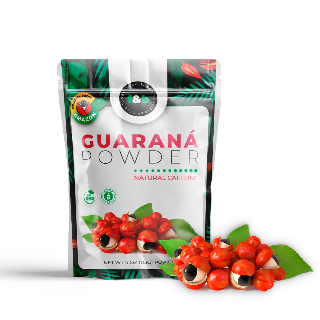 Guarana Powder - Natural Herbal from Amazon, Vegan,Non-GMO, Gluten Free, Natural Caffeine, Perfect to who Needs to Perform. (4oz)