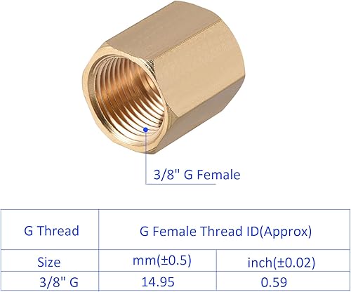 Miniatura 9 de Paquete de 4 accesorios de tubería de rosca hembra  18 de pulgada G rosca hembra de varilla hexagonal, adaptador de acoplador rápido, se aplica al