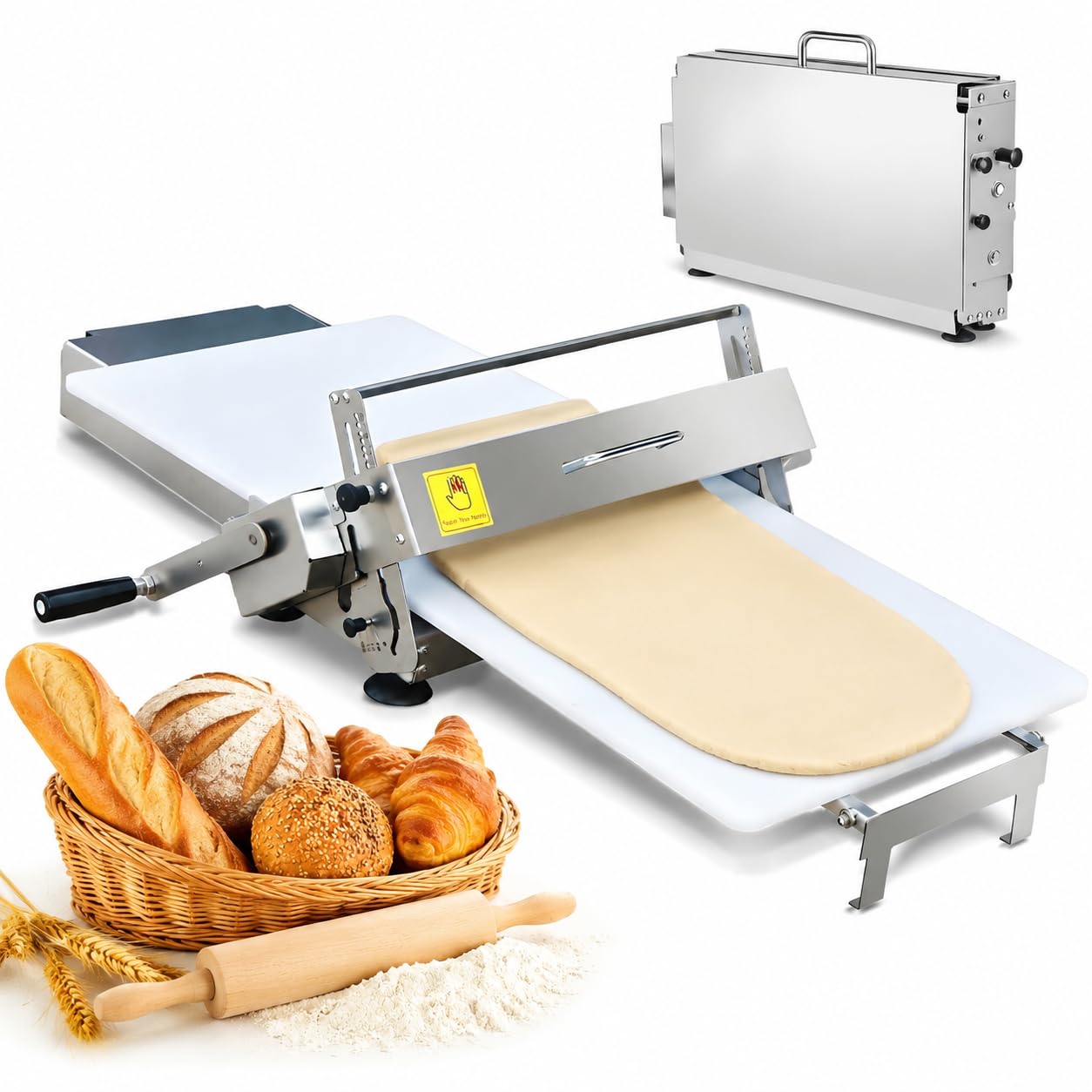 Laminadora de masa manual con grosor regulable para masas perfectas