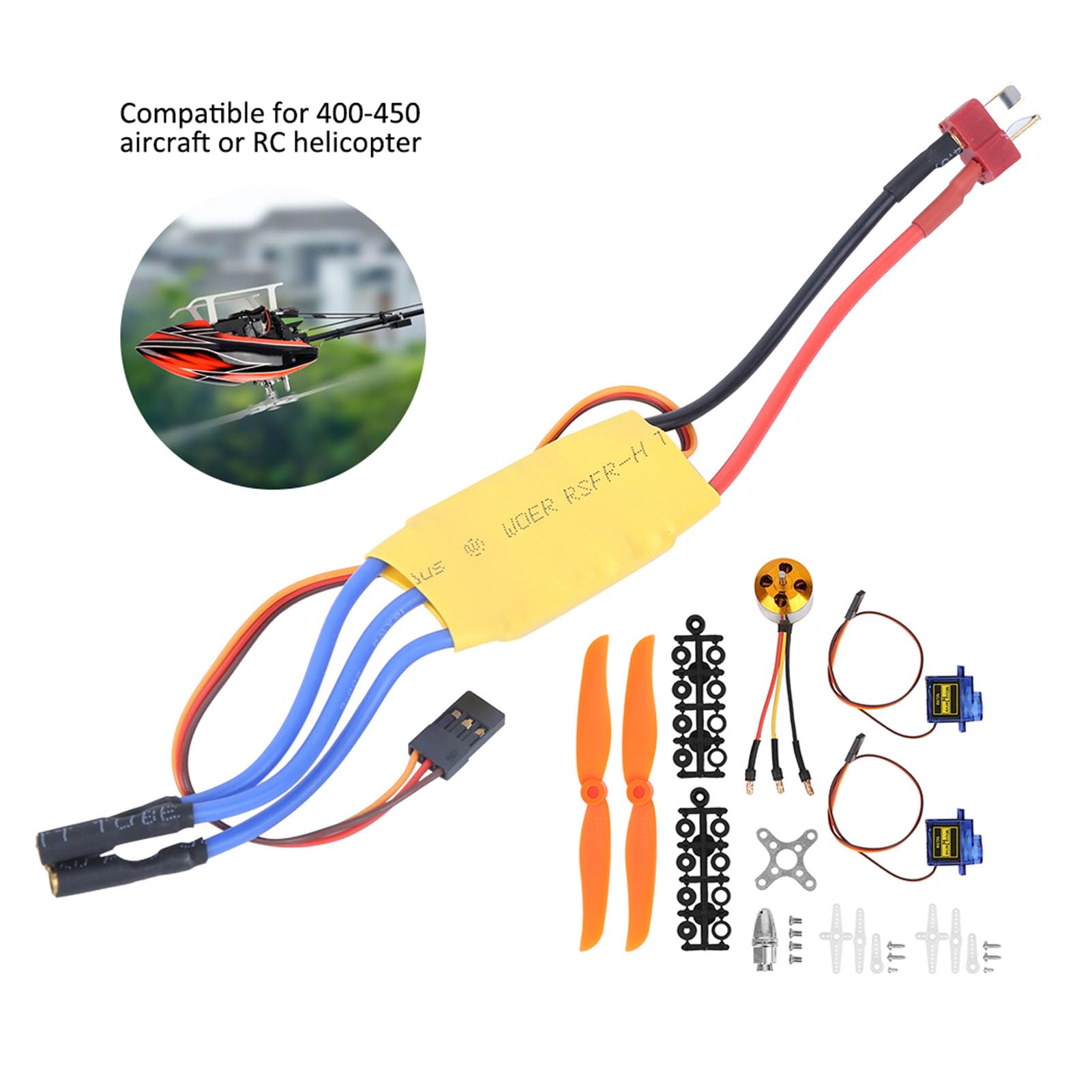 Lybunair RC Plane Kit - A2212 2200KV Brushless Motor, 30A ESC, G90 9G Micro Servo, 6035 Propeller - for RC Fixed Wing Plane Helicopter