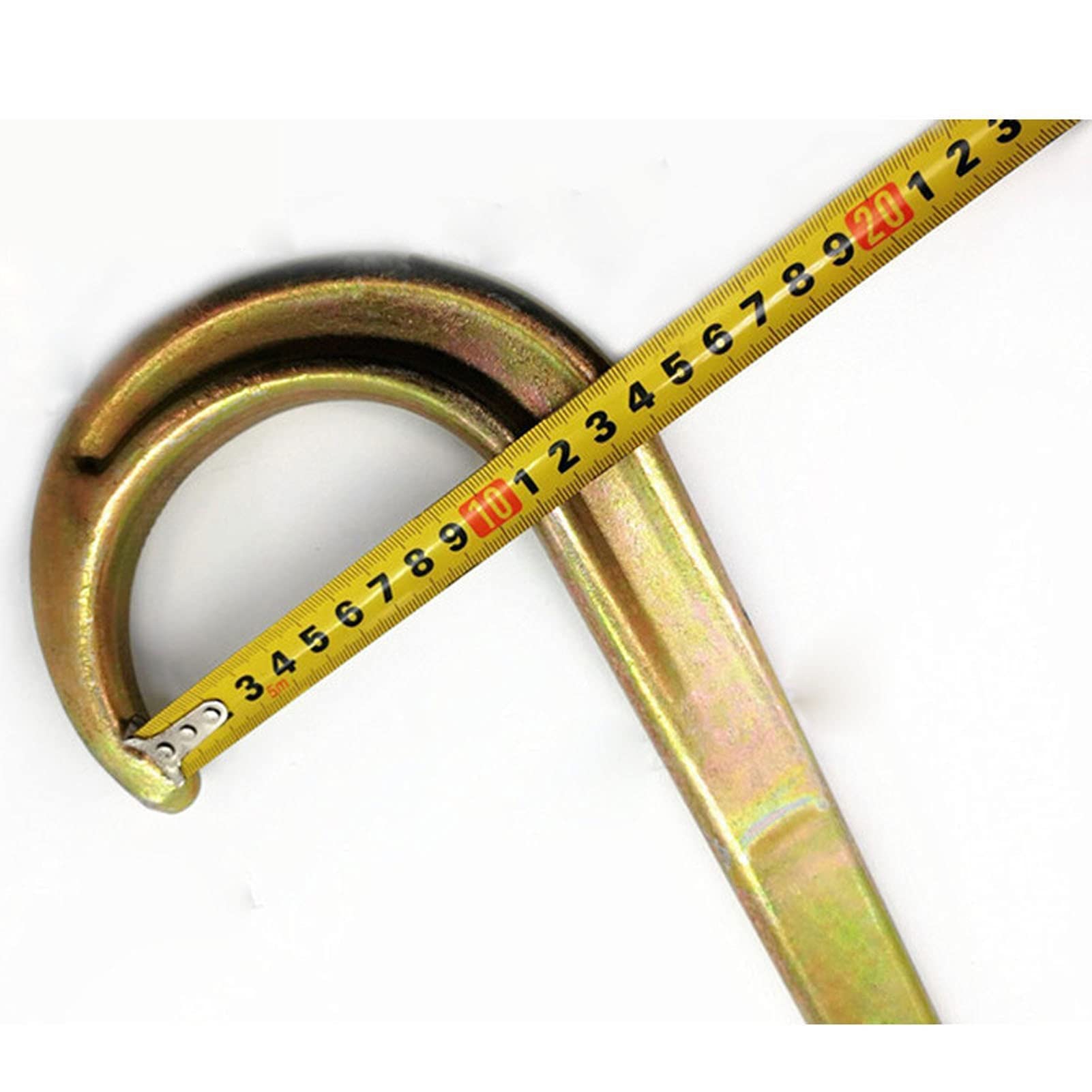 Ostacolo Auto Gancio A J A Gambo Lungo, Catena di Traino per Trasporto 5T con 2 Ganci di Presa, Catena di Traino per Trasporto, Lunghezza Catena 1 M(5T Chain+Double Hook)