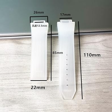 Rubber Watch Band For HUBLOT Big Bang Men's Watch Strap Transparent White braecelet