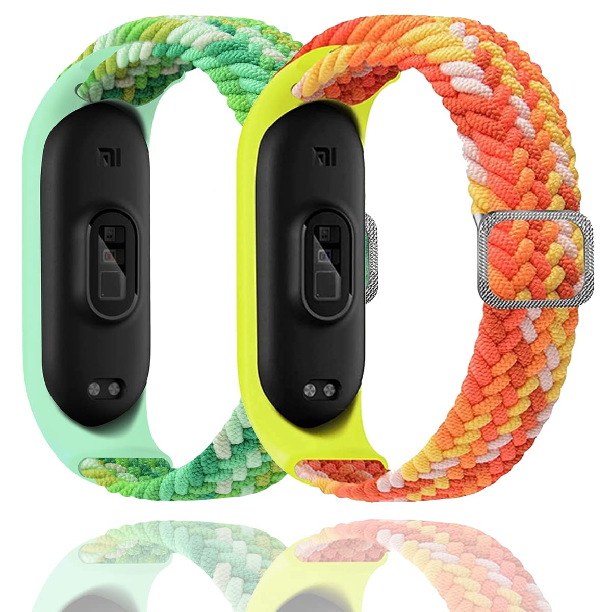 Correa de reloj de nailon para Mi Band 7/6/5/4/3 pulsera de tela elástica trenzada de nailon suave pulseras deportivas elasticidad correa de reloj expandible transpirable para Mi Band 7/6/5/4/3 — view 15