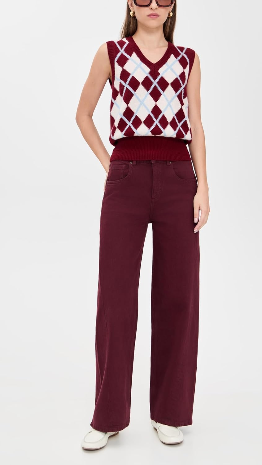 Seventy + Mochi Women's Twisted Gracie Jeans, Mulberry, 27 - Image 5