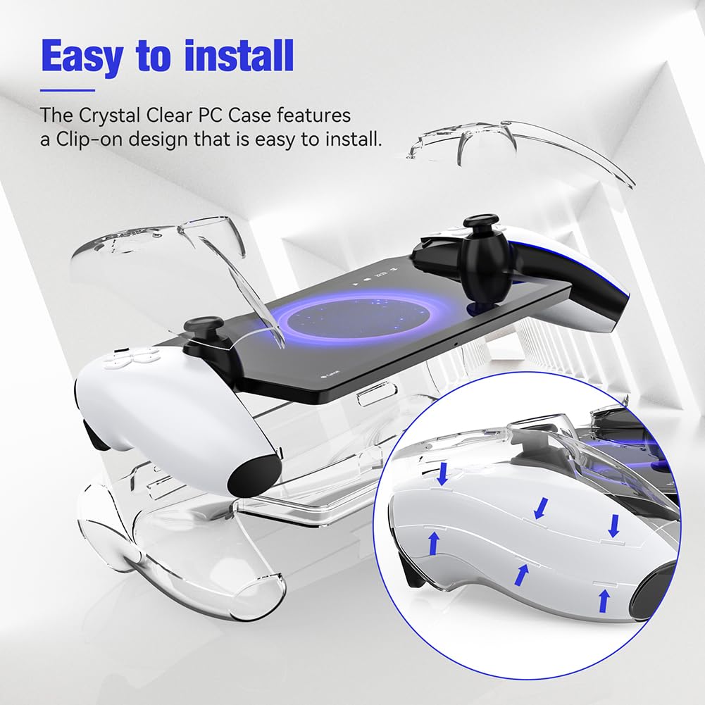 transparent Vollschutz-Protektorabdeckung Anti-Drogen-PC-Gamingkonsole-Console-Console-Hülse Anti-Kratzer-Anti-Fingerabdruck for PS5 Portal Handheld Game Console