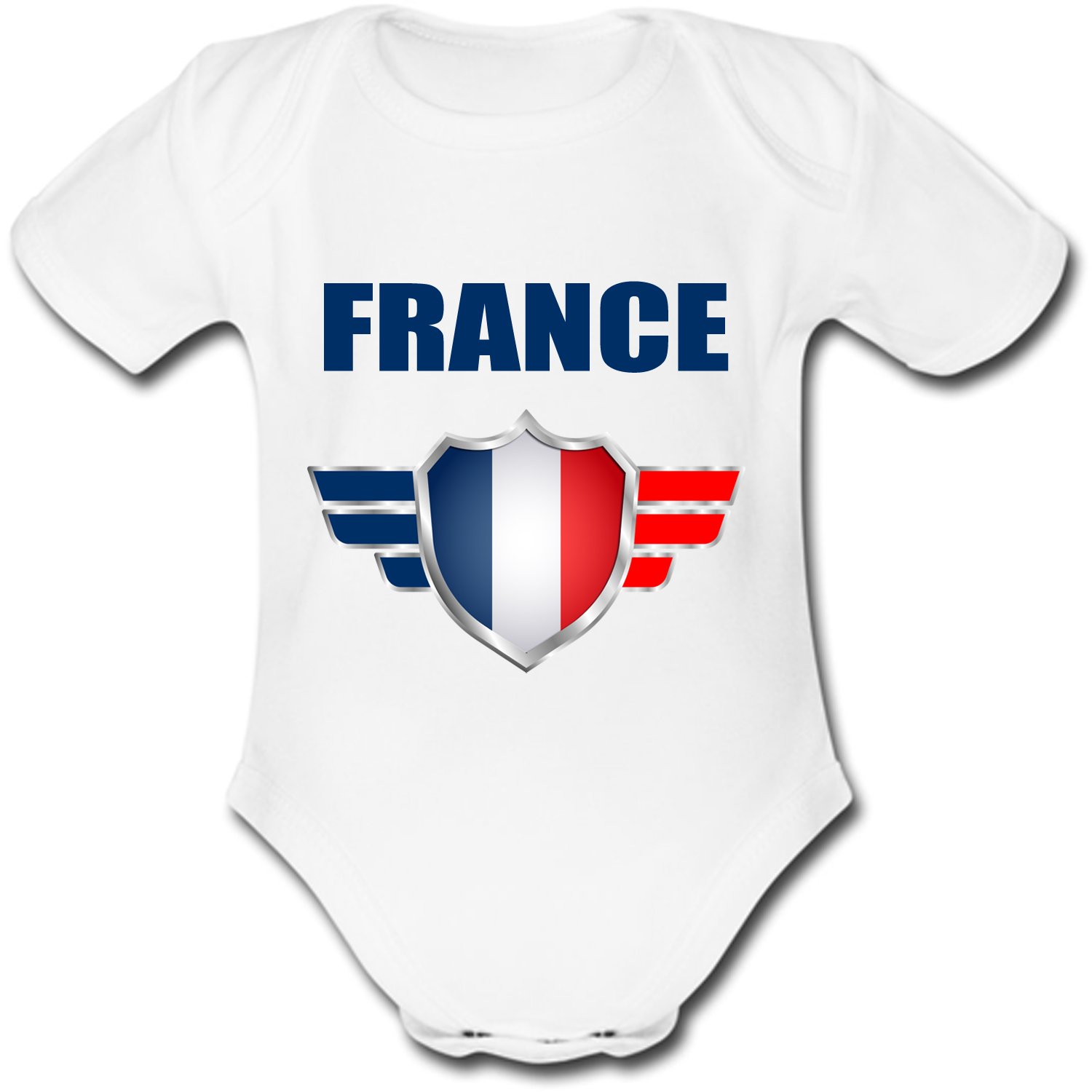 Body Bébé Manches Courtes - FRANCE - COUPE DU MONDE DE FOOTBALL 2018 - Prénom personnalisé - Personnalisable en ligne