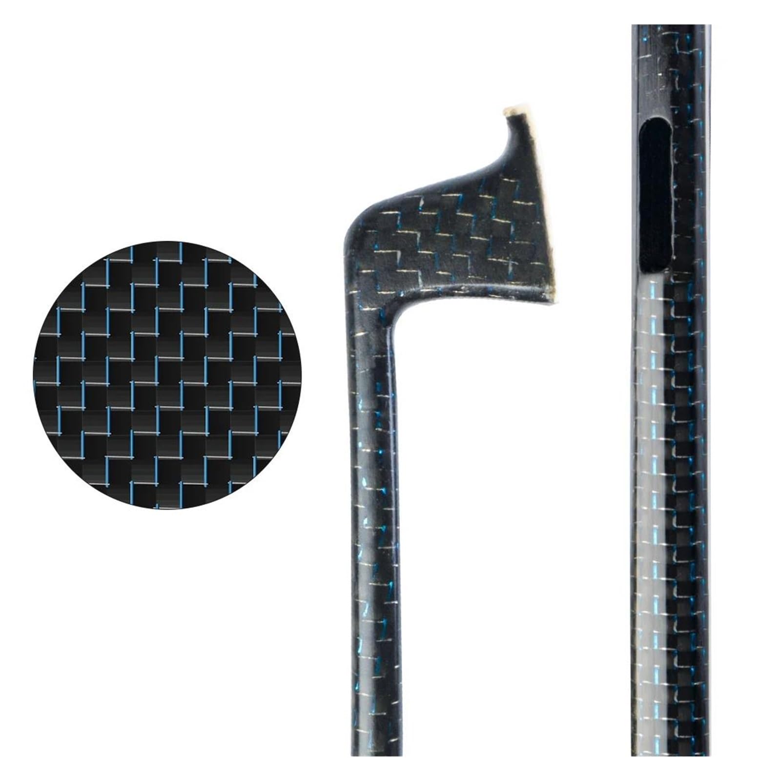 Amazon | 耐久性のある未完成 4/4 サイズバイオリン弓ブルーシルク編組