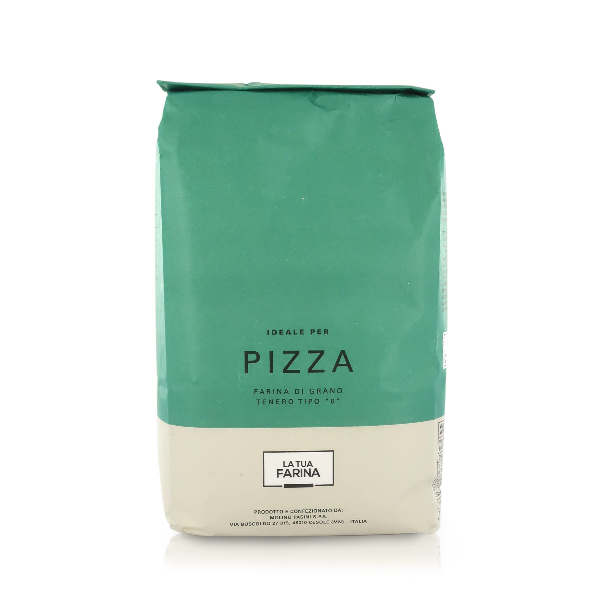 Molino pasini farina ideale per pizza, farina di grano tenero tipo '0' di provenienza italia, 1 kg 1 kg (confezione da 1)
