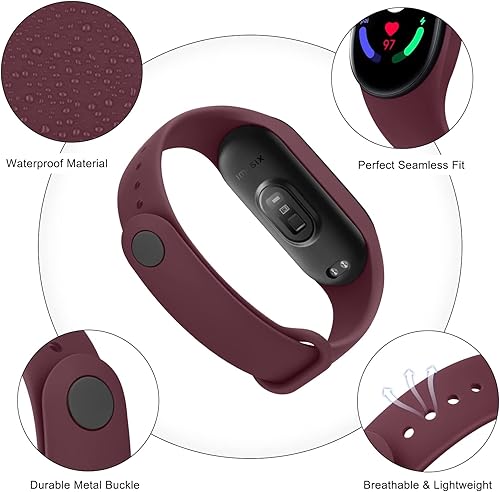 Miniatura 2 de Oumida Bandas de repuesto de silicona para Xiaomi Mi Band 7 paquete de 3 correas ajustables para mujeres y hombres pulseras suaves para MI Band 7