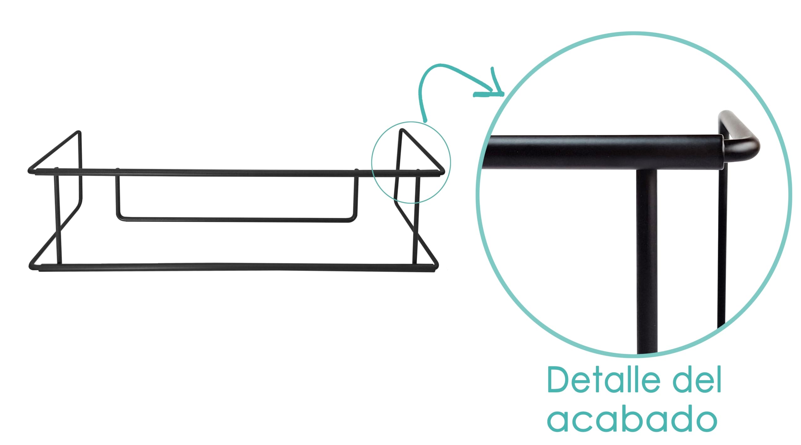 Balconcillo para Macetas, Portamacetas Ventana, Protector de macetas Ventana, Extensible 62-101 cm, Acero Lacado, Negro Mate | Incluye Tornillería