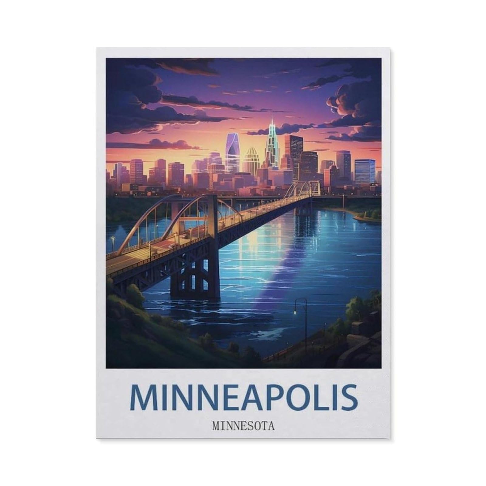 Tin Sign，Minneapolis Minnesota(15x30cm）