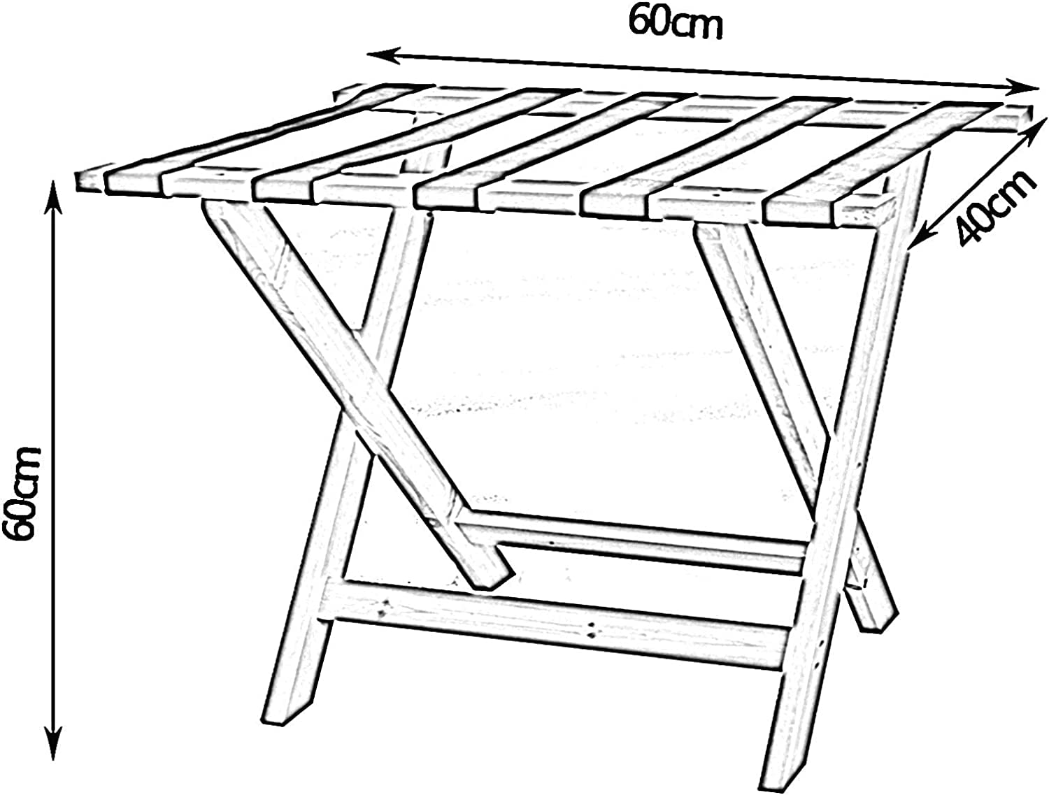 Portaequipajes para habitación de huéspedes, portaequipajes Plegable para Maletas, Estante de Almacenamiento Plegable Junto a la Cama, Estante para Ropa, portaequipajes Plegable de Piso a te